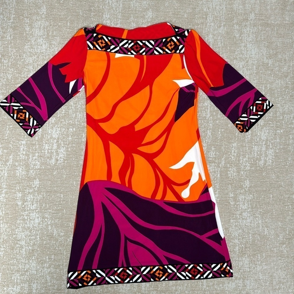 Morgan McFeeters Dress Bright Miami Palm Springs Resort Style Colorful Stretch